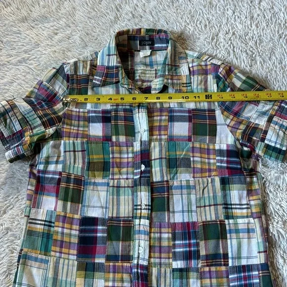 J crew Patchwork Shirt, Size XS - Picture 5 of 9